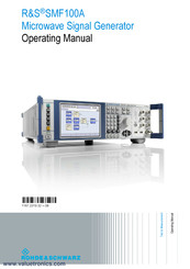 Rohde & Schwarz SMF100A Operating Manual