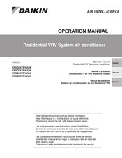 Daikin RXSQ60TBVJUA Operation Manual