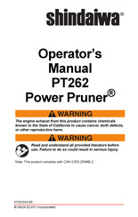 Shindaiwa Power Pruner PT262 Operator's Manual