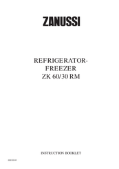 Zanussi ZK 60/30 RM Instruction Booklet