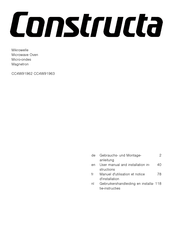 CONSTRUCTA CC4W91962/04 User Manual And Installation Instructions