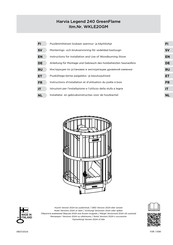 Harvia Legend 240 GreenFlame Instructions For Installation And Use Manual