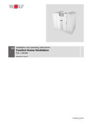 Wolf Comfort-Home-Ventilation CWL-2-225 Installation And Operating Instructions Manual