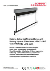 ADEO SCREEN SCREEN RESEARCH MMS2-L1-IS Installation Manual