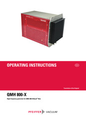 Pfeiffer Vacuum QMH 800-X Operating Instructions Manual