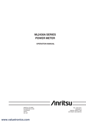 Anritsu ML2437A Operation Manual