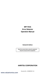 Anritsu MP1764A Operation Manual