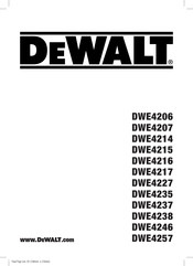 DeWalt DWE4237-QS Original Instructions Manual