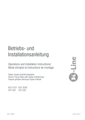 K-Line KCF 0107 Operations And Installation Instruction Manual