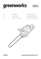 GreenWorks CS80L410 Operator's Manual