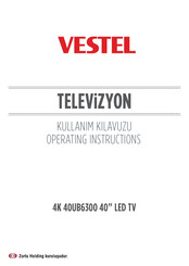 VESTEL 40UB6300 Operating Instructions Manual
