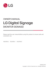 LG 49UV5N-E Owner's Manual