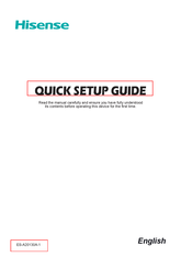 Hisense 65A7100F Quick Setup Manual