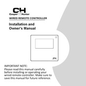 Cooper & Hunter CH-48AHU Installation And Owner's Manual