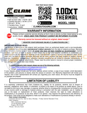 Clam 100XT PRO THERMAL Manual