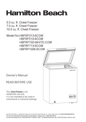 Hamilton Beach HBFRF510-6COM Owner's Manual