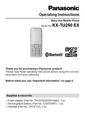 Panasonic KX-TU250 EX Operating Instructions Manual