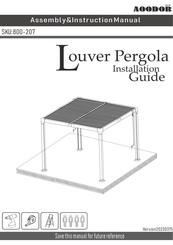 AOODOR Louver 800-207 Assembly & Instruction Manual