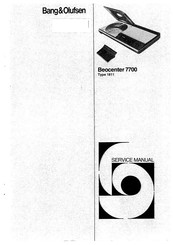 Bang & Olufsen Beocenter 7700 Service Manual