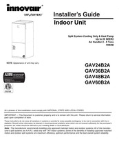 innovair GAV24B2A Installer's Manual