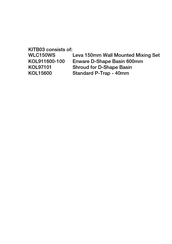Watts ENWARE Wellbeing Leva WLC150WS Installation And Maintenance Instructions Manual