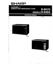 Sharp R-8465 Carousel II Operation Manual