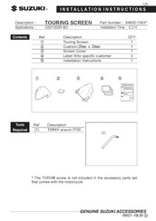 Suzuki 94600-1083 Installation Instructions Manual