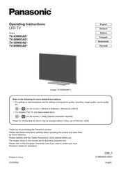 Panasonic TV-65W93AE7 Operating Instructions Manual