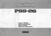 Yamaha PortaSound PSS-26 Owner's Manual