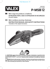 Valex P-MSB12 Instruction Manual And Safety Instructions