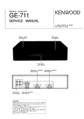 Kenwood GE-711 Service Manual