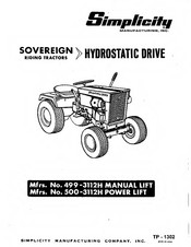 Simplicity Sovereign 500-3112H Manual