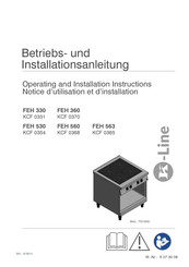 K-Line FEH 360 Operating And Installation Instructions