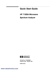 HP 71209A Quick Start Manual