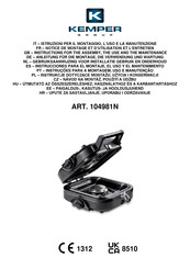 Kemper 104981N Instructions For The Assembly