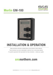 S&S Northern Merlin GM100 Installation & Operation Manual
