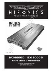 Hifonics BXi 8000D Owner's Manual