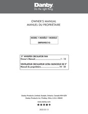 Danby DBPD09D21G Owner's Manual