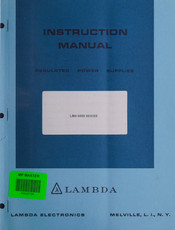 Lambda Electronics LMS-6000 Series Instruction Manual