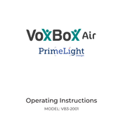 PrimeLight Design VoxBox Air VB3-2001 Operating Instructions Manual