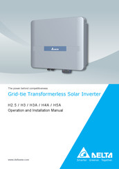 Delta H3A Operation And Installation Manual