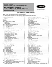 Carrier Infinity 27VNA1 Installation Instructions Manual