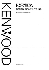 Kenwood KX-78CW Instruction Manual