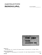 Tektronix 280 Instruction Manual