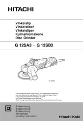 Hitachi Koki G13SB3 Handling Instructions Manual