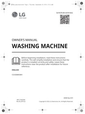 LG F2V308WSWH Owner's Manual