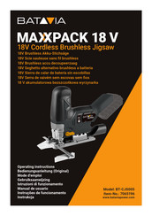 Batavia MAXXPACK 18V BT-CJS005 Operating Instructions Manual