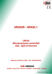 Unigas HRX92R MG Series Manual Of Installation - Use - Maintenance