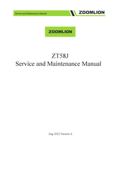 Zoomlion ZT58J-V Service And Maintenance Manual