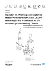 Endress+Hauser CleanFit P CPA 474 Maintenance And Repair Manual